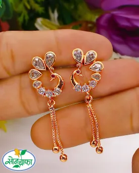 BLISSFUL PEACOCK DESIGNER EARRINGS