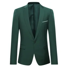 Dark Green Stylish Blazer One Button Casual Blazer