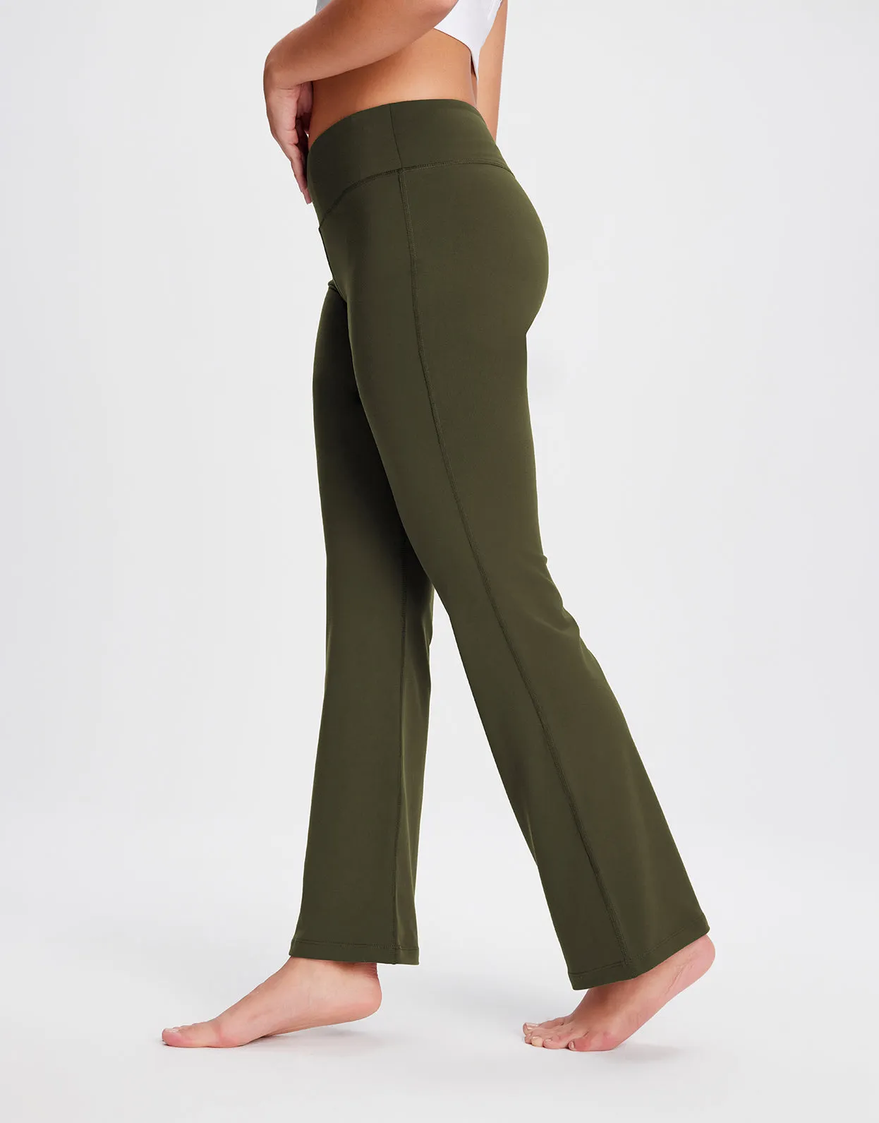 Essential Bootcut Yoga Pants (Dark Olive)