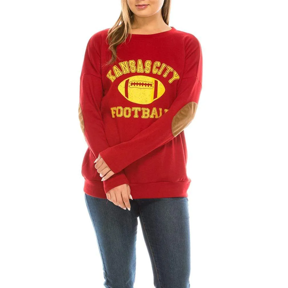 Haute Edition Women's Game Day Football Sweatshirt