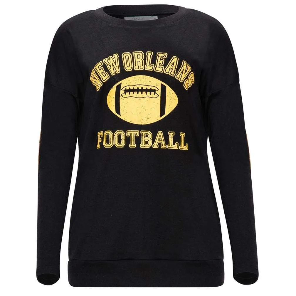 Haute Edition Women's Game Day Football Sweatshirt