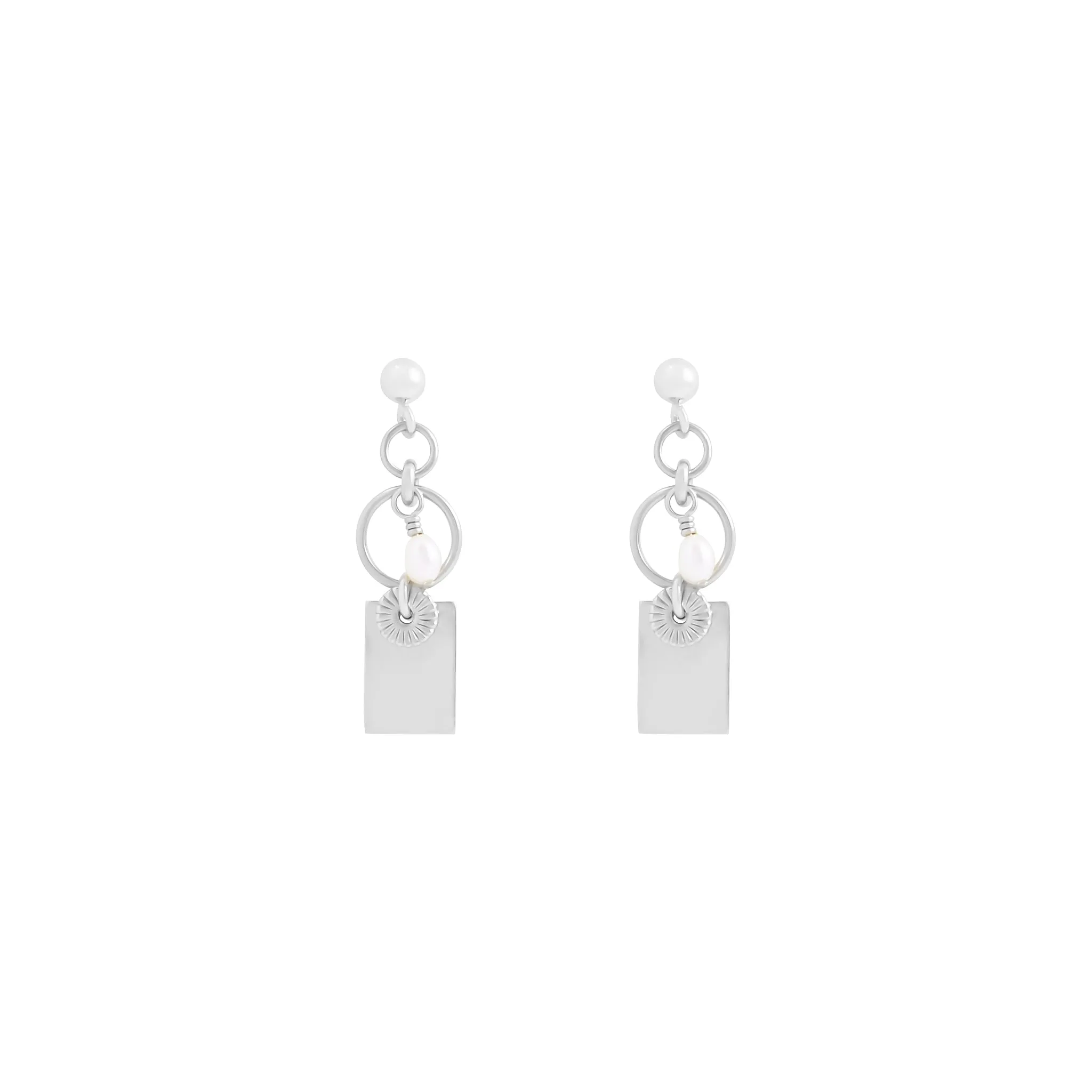 Indy Freshwater Pearl Earrings - Silver