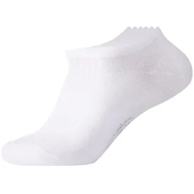 Laulax 6 Pairs Finest Combed Cotton Arch Support Trainer Socks, White, Size UK 9 - 11 / Europ 43 - 46