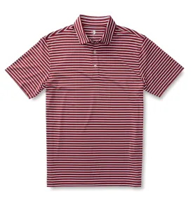 Long Drive Stripe Perf Polo