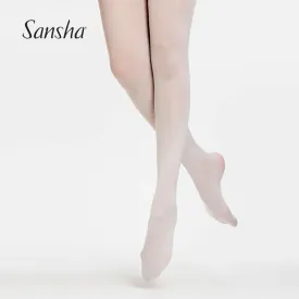 Lot of 5 Sansha T89 Adult Footed  Ballet Dance Tights in Ballet Pink, White and Black