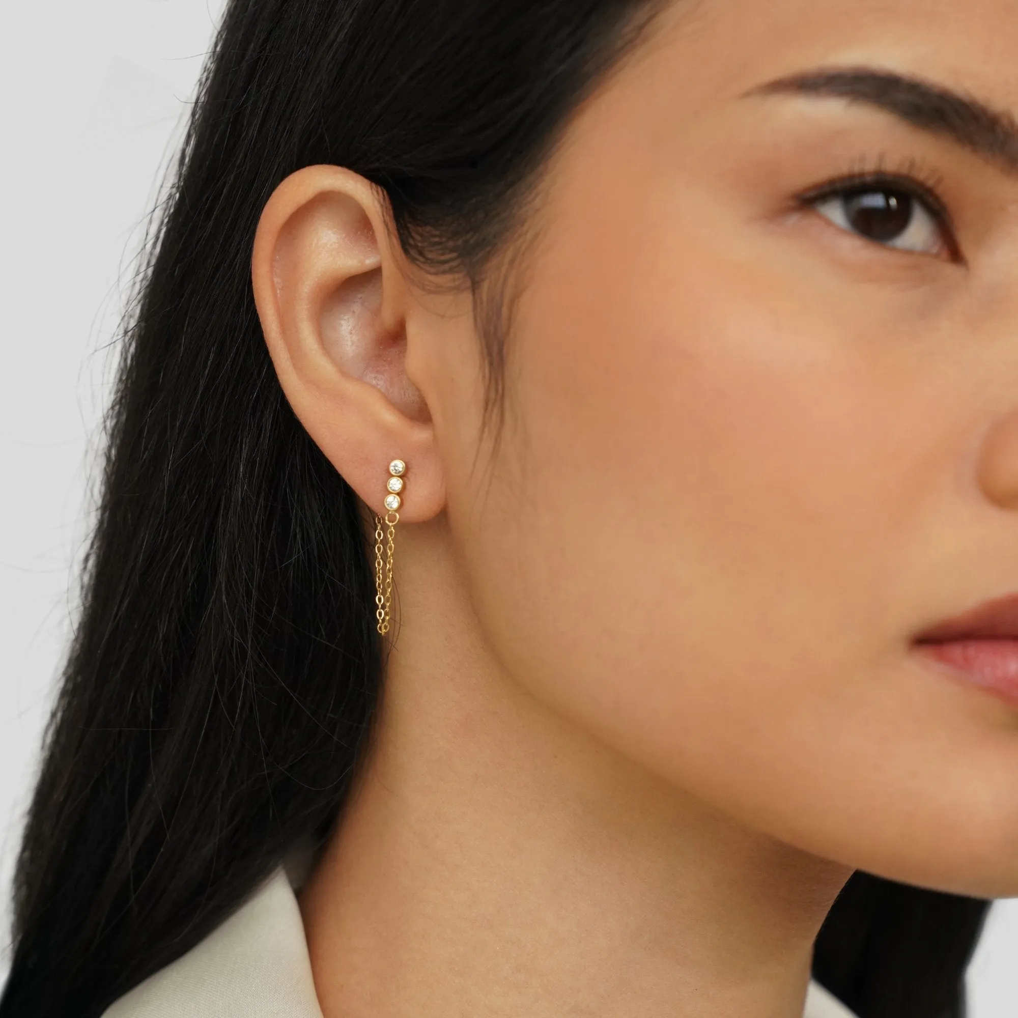 Mara Crystal Chain Earrings