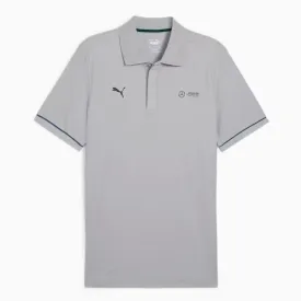 Mercedes AMG MAPF1 Men's Team Polo Shirt by Puma - Silver