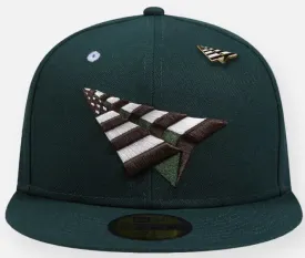 Paper Planes Crown 9 Fifty Snapback Hat - Green