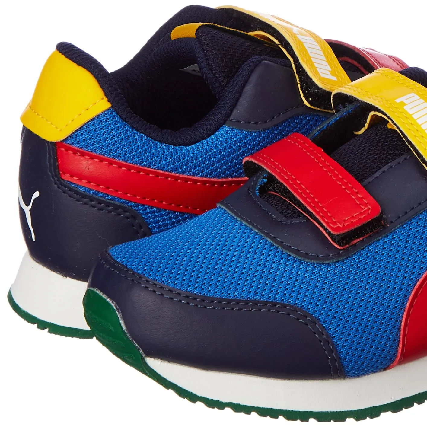 Puma Unisex-Kid Axel V2 Ps Team Royal-Peacoat-Spectra Yellow Sneaker - 1UK (39461001)