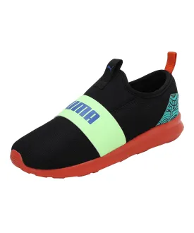 Puma Unisex-Kid Charlie Junior V2 Black-Fizzy Apple-Nasturtium Sneaker - 3UK (38882001)