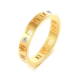 Reriti Intensity 18K gold plated Numeral Finger Ring - Size 9