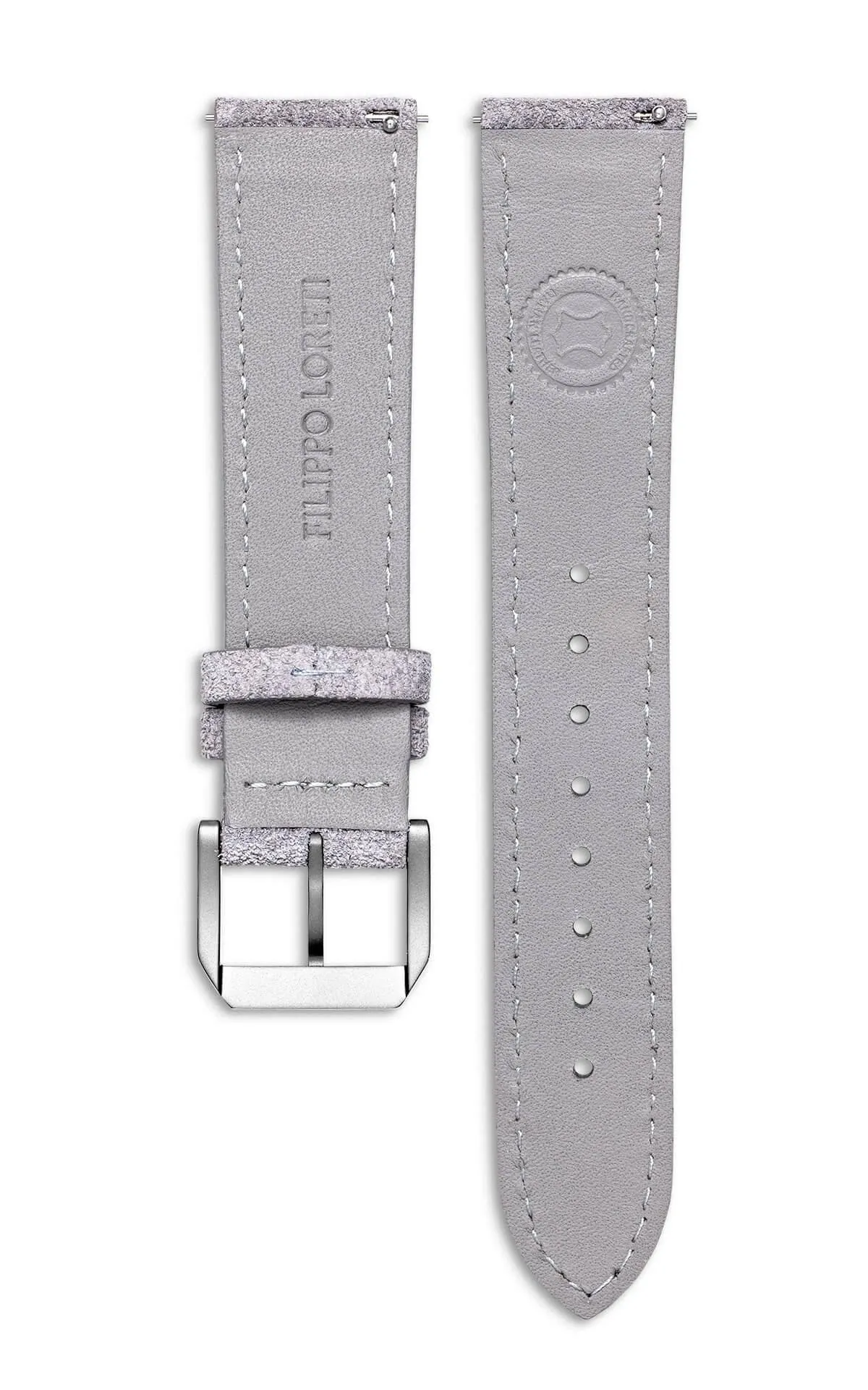 Sand Grey Suede Italian Leather Strap