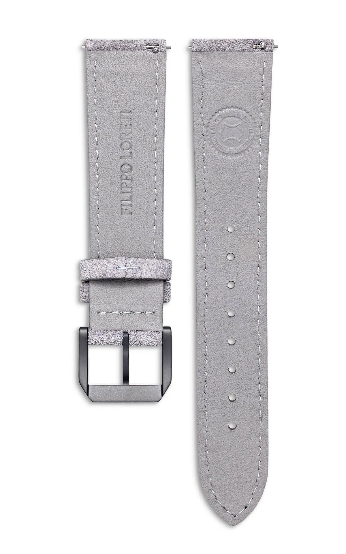 Sand Grey Suede Italian Leather Strap