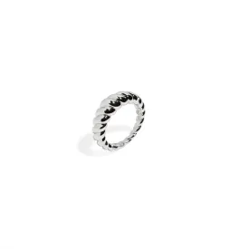 SILVER CROISSANT RING