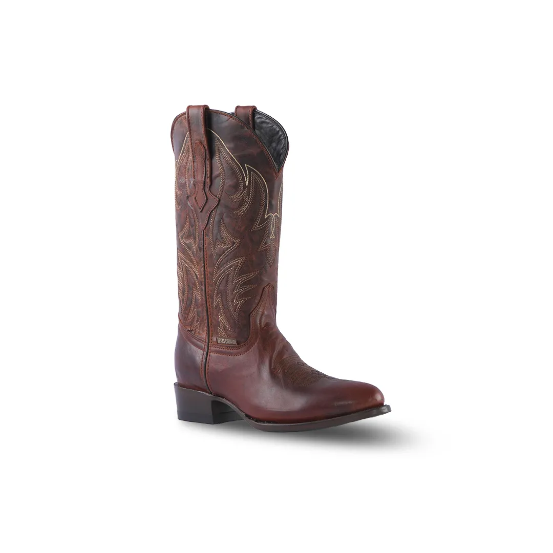 Here’s a more optimized product title in English with modifiers:

Isabella Ladrillo Gray Western Cowboy Boots with Oval Pattern - Zebra Accent