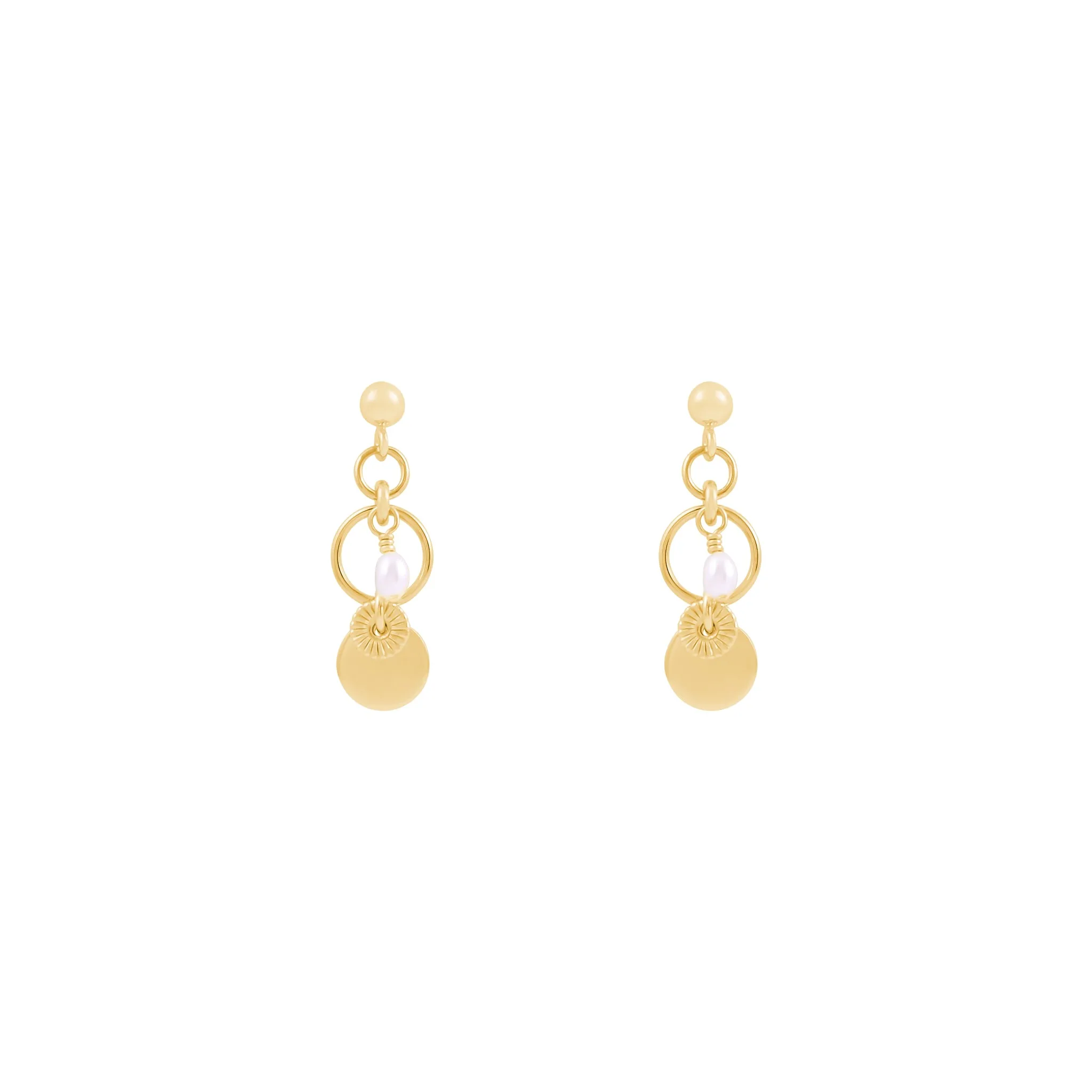 Tilly Freshwater Pearl Earrings - Gold