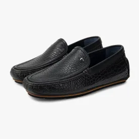 Zilli Semi-Matt Caiman Skin Slip-On